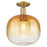 Innovations Brookhaven Sphere 10" Semi-Flush, BB/Amber - 716-1C-BB-G481-10AM