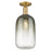 Innovations Brookhaven Cloche 7" Semi-Flush, BB/Slate - 716-1C-BB-G482-7SL