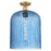 Innovations Bridal Veil 12" Semi-Flush, Brushed Brass/Blue - 716-1C-BB-G559-12BL