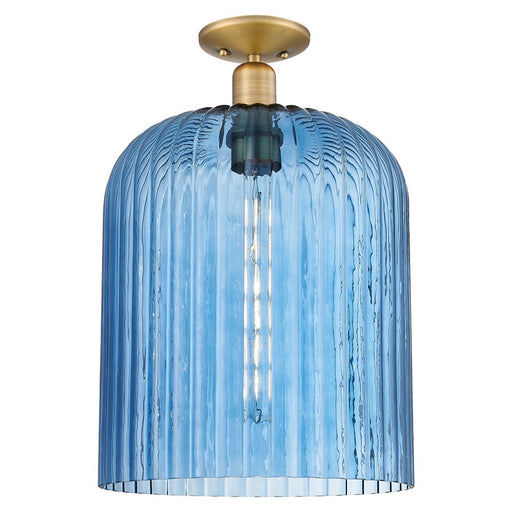 Innovations Bridal Veil 12" Semi-Flush, Brushed Brass/Blue - 716-1C-BB-G559-12BL