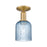 Innovations Bridal Veil 1Lt 5" Semi-Flush, BB/Blue - 716-1C-BB-G559-5BL
