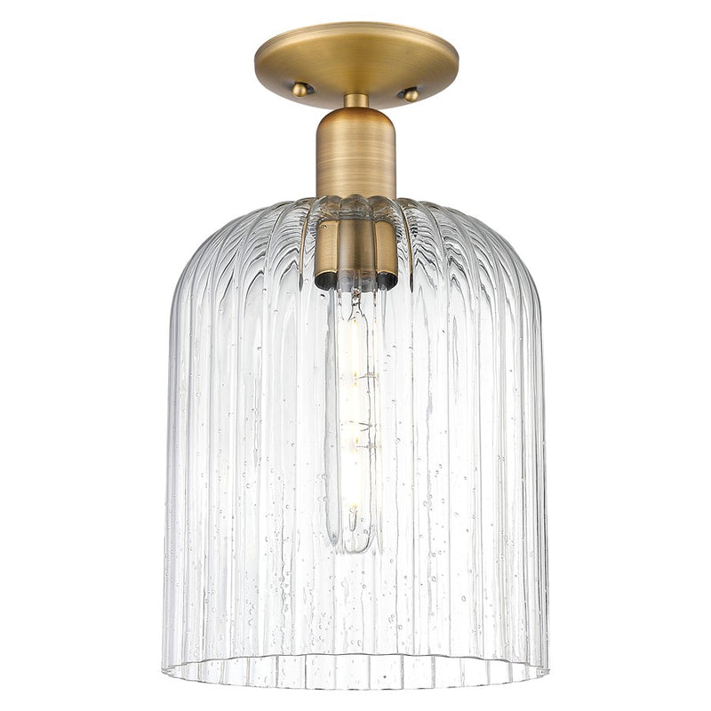 Innovations Bridal Veil 8" Semi-Flush, Brushed Brass/Seedy - 716-1C-BB-G559-8SDY