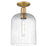 Innovations Bridal Veil 8" Semi-Flush, Brushed Brass/Seedy - 716-1C-BB-G559-8SDY