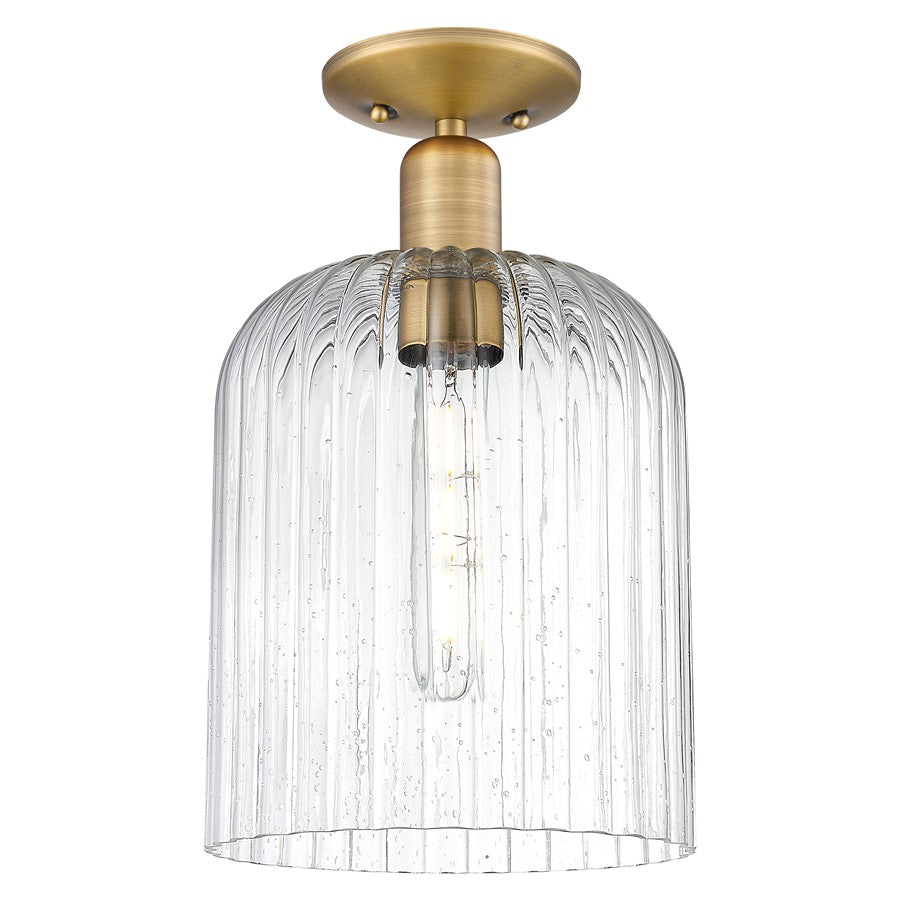 Innovations Bridal Veil 8" Semi-Flush, Brushed Brass/Seedy - 716-1C-BB-G559-8SDY
