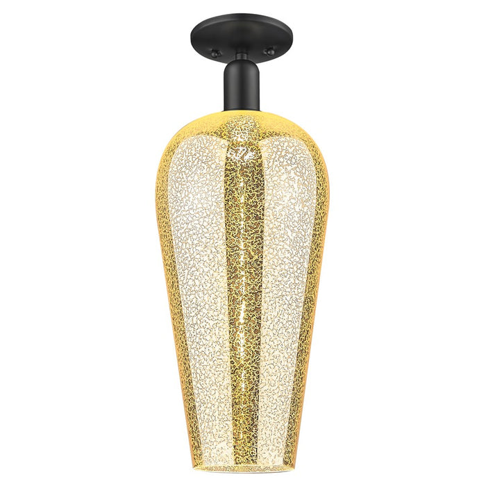 Innovations Chelsea 1Lt 8" Semi-Flush, Black/Mercury - 716-1C-BK-G456-8ME