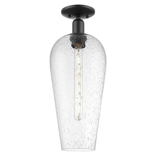 Innovations Chelsea 1Lt 8" Semi-Flush, Black/Seedy - 716-1C-BK-G456-8SDY