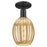 Innovations Preston 1Lt 6" Bulb Semi-Flush, Black/Mercury - 716-1C-BK-G459-6ME