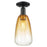 Innovations Brookhaven Almond 6" Semi-Flush, Black/Amber - 716-1C-BK-G480-6AM