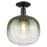 Innovations Brookhaven Sphere 10" Semi-Flush, Black/Slate - 716-1C-BK-G481-10SL