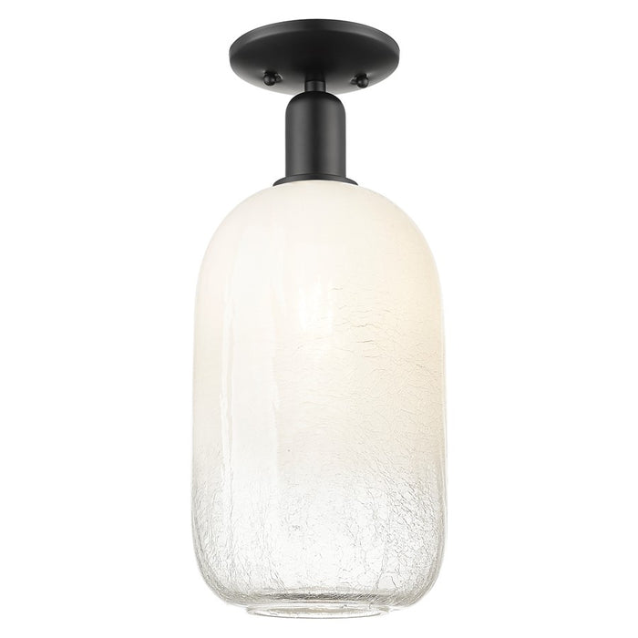 Innovations Brookhaven Cloche 1Lt 7" Semi-Flush, Black/Opal - 716-1C-BK-G482-7OP