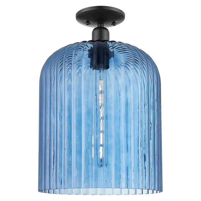 Innovations Bridal Veil 1Lt 12" Semi-Flush, Black/Blue - 716-1C-BK-G559-12BL