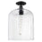 Innovations Bridal Veil 1Lt 12" Semi-Flush, Black/Clear - 716-1C-BK-G559-12CL