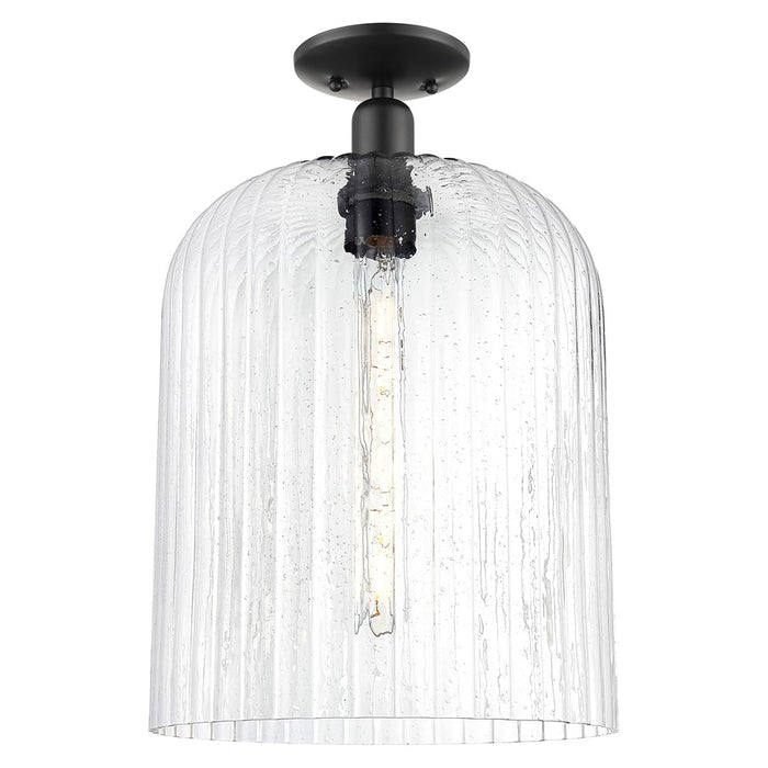 Innovations Bridal Veil 1Lt 12" Semi-Flush, Black/Seedy - 716-1C-BK-G559-12SDY
