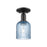 Innovations Bridal Veil 1Lt 5" Semi-Flush Mount, Black/Blue - 716-1C-BK-G559-5BL
