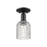 Innovations Bridal Veil 1Lt 5" Semi-Flush, Black/Clear - 716-1C-BK-G559-5CL