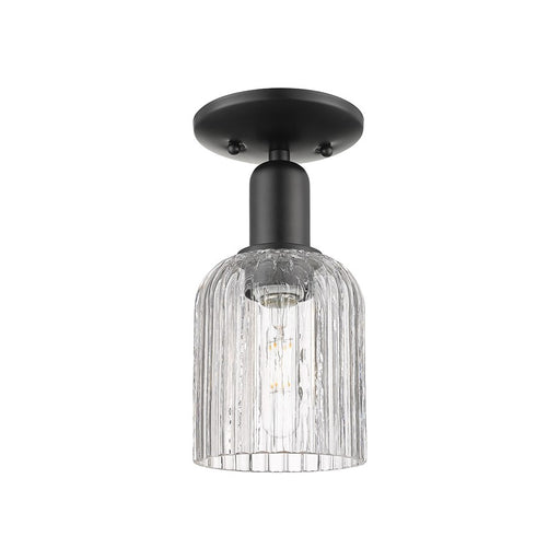 Innovations Bridal Veil 1Lt 5" Semi-Flush, Black/Clear - 716-1C-BK-G559-5CL