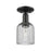 Innovations Bridal Veil 1Lt 5" Semi-Flush, Black/Smoke - 716-1C-BK-G559-5SM
