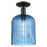 Innovations Bridal Veil 1Lt 8" Semi-Flush, Black/Blue - 716-1C-BK-G559-8BL