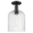 Innovations Bridal Veil 1Lt 8" Semi-Flush, Black/Seedy - 716-1C-BK-G559-8SDY