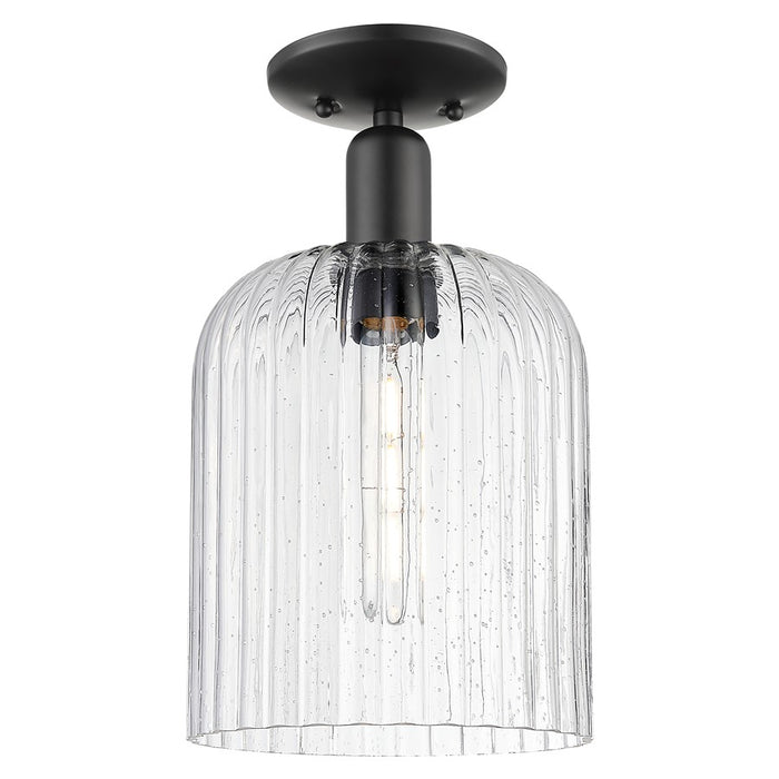 Innovations Bridal Veil 1Lt 8" Semi-Flush, Black/Seedy - 716-1C-BK-G559-8SDY