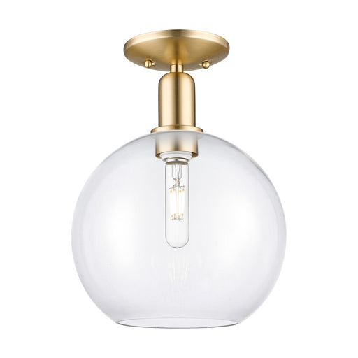 Innovations Athens 10in 1-Light Semi-Flush Mount | Industrial Champagne Bronze Steel and Clear Glass | Entryway & Hallway | 10 x | Model 716-1C-CB-G122-10