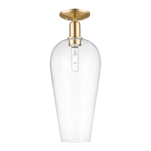 Innovations Chelsea 8in 1-Light Semi-Flush Mount | Industrial Champagne Bronze Steel and Clear Glass | Entryway & Hallway | 8 x | Model 716-1C-CB-G456-8CL