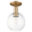 Innovations Preston 1Lt 7" Globe Semi-Flush, Bronze/Clear - 716-1C-CB-G458-7CL