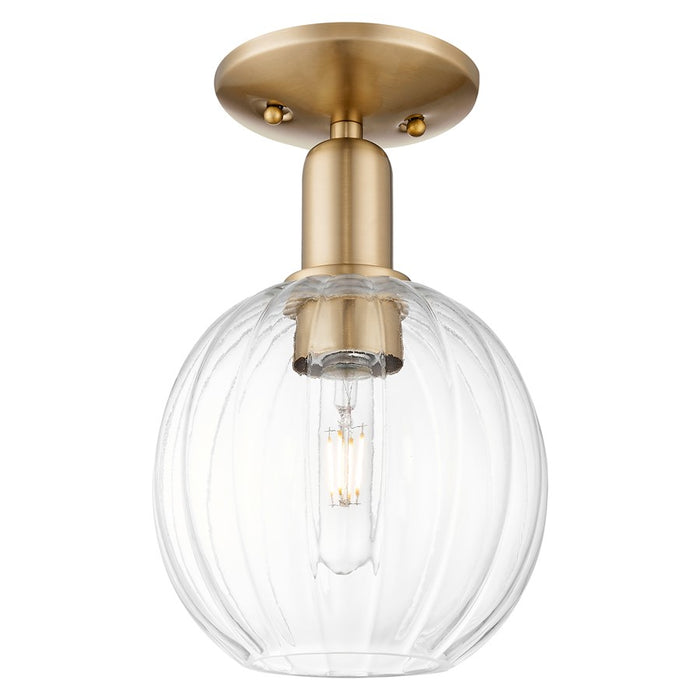 Innovations Preston 1Lt 7" Globe Semi-Flush, Bronze/Clear - 716-1C-CB-G458-7CL
