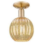 Innovations Preston 1Lt 7" Globe Semi-Flush, Bronze/Mercury - 716-1C-CB-G458-7ME