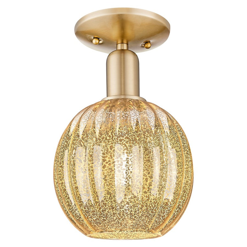Innovations Preston 1Lt 7" Globe Semi-Flush, Bronze/Mercury - 716-1C-CB-G458-7ME