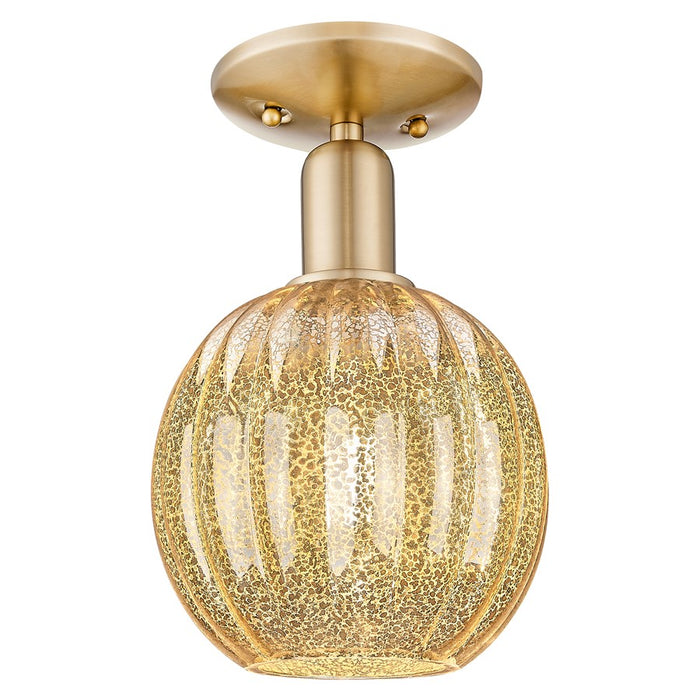 Innovations Preston 1Lt 7" Globe Semi-Flush, Bronze/Mercury - 716-1C-CB-G458-7ME