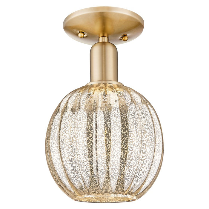 Innovations Preston 1Lt 7" Globe Semi-Flush, Bronze/Mercury