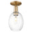 Innovations Preston 1Lt 6" Bulb Semi-Flush, Bronze/Clear - 716-1C-CB-G459-6CL