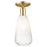 Innovations Brookhaven Almond 6" Semi-Flush, Bronze/Opal - 716-1C-CB-G480-6OP