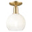 Innovations Brookhaven Globe 1Lt 8" Semi-Flush, Bronze/Opal - 716-1C-CB-G483-8OP