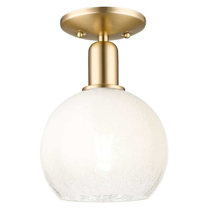 Innovations Brookhaven Globe 1Lt 8" Semi-Flush, Bronze/Opal - 716-1C-CB-G483-8OP