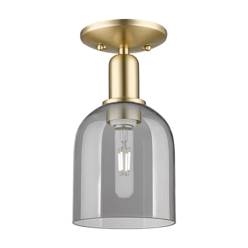 Innovations Bella 6in 1-Light Semi-Flush Mount | Industrial Champagne Bronze Steel and Light Smoke Bell Glass | Entryway & | Model 716-1C-CB-G558-6SM