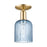 Innovations Bridal Veil 1Lt 5" Semi-Flush, CBZ/Blue - 716-1C-CB-G559-5BL
