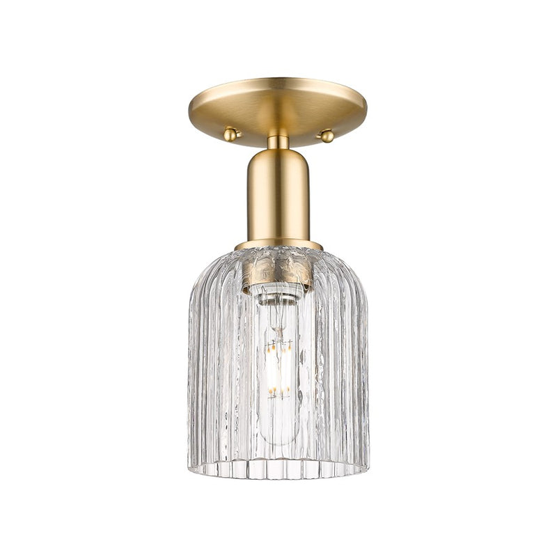 Innovations Bridal Veil 1Lt 5" Semi-Flush, CBZ/Clear - 716-1C-CB-G559-5CL