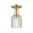 Innovations Bridal Veil 1Lt 5" Semi-Flush, CBZ/Clear - 716-1C-CB-G559-5CL