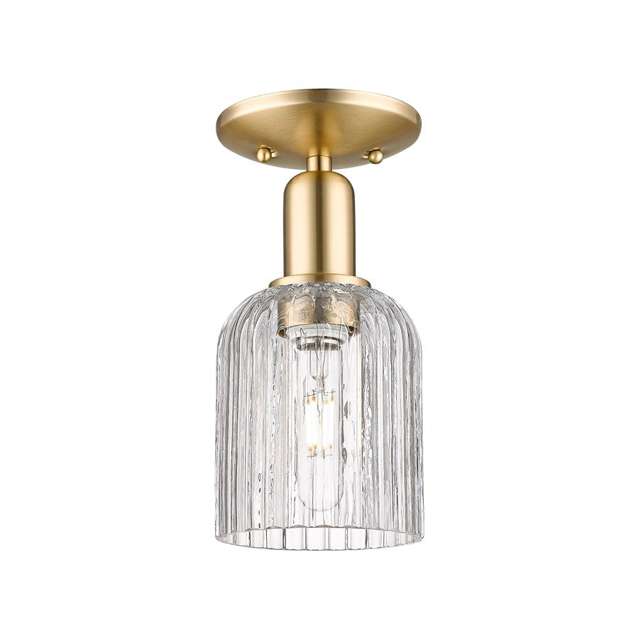 Innovations Bridal Veil 1Lt 5" Semi-Flush, CBZ/Clear - 716-1C-CB-G559-5CL