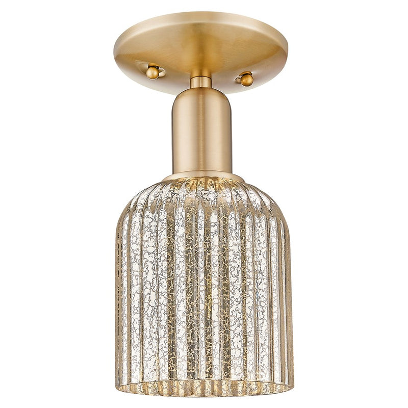 Innovations Bridal Veil 1Lt 5" Semi-Flush, Bronze/Mercury