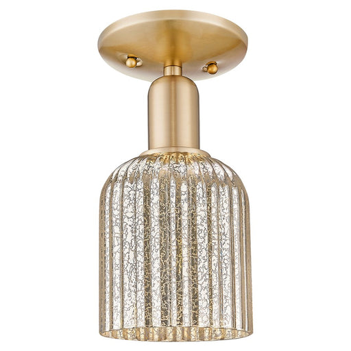 Innovations Bridal Veil 1Lt 5" Semi-Flush, Bronze/Mercury