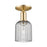 Innovations Bridal Veil 1Lt 5" Semi-Flush, CBZ/Smoke - 716-1C-CB-G559-5SM