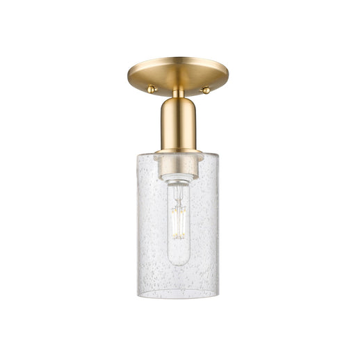 Innovations Clymer 4in 1-Light Semi-Flush Mount | Industrial Champagne Bronze Steel and Seedy Glass | Hallway & Entryway | 3.88 x | Model 716-1C-CB-G804