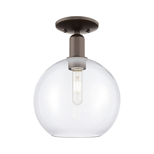 Innovations Athens 10in 1-Light Semi-Flush Mount | Industrial Oil Rubbed Bronze Steel and Clear Glass | Entryway & Hallway | 10 | Model 716-1C-OB-G122-10