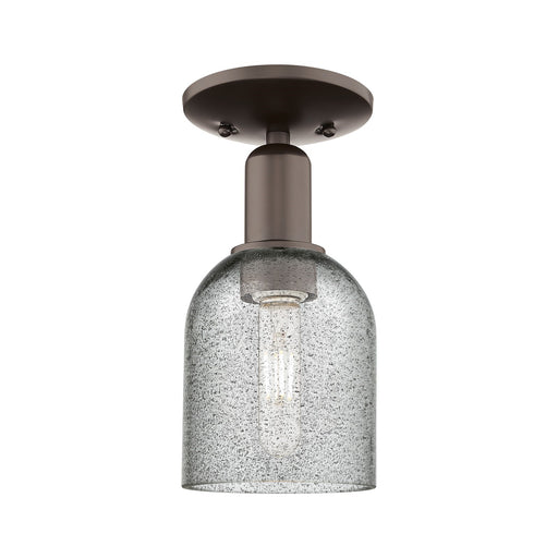 Innovations Caledonia 5in 1-Light Semi-Flush Mount | Industrial Oil Rubbed Bronze Steel and Charcoal Glass | Entryway & Hallway | 5 | Model 716-1C-OB-G257