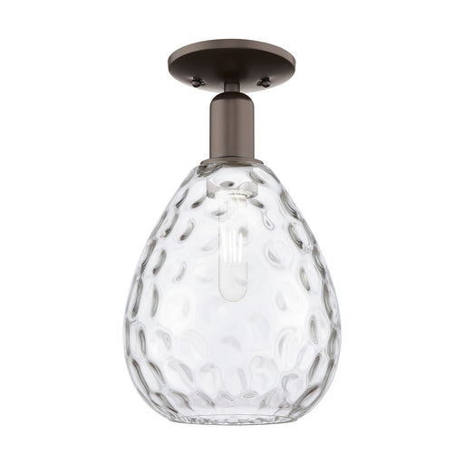 Innovations Waverly 8in 1-Light Semi-Flush Mount | Industrial Oil Rubbed Bronze Steel and Clear Glass | Entryway & Hallway | 8 x | Model 716-1C-OB-G372