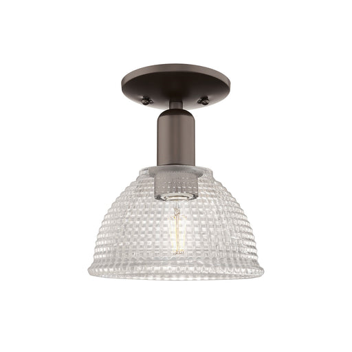 Innovations Arietta 8in 1-Light Semi-Flush Mount | Industrial Oil Rubbed Bronze Steel and Clear Glass | Hallway & Entryway Damp | Model 716-1C-OB-G422