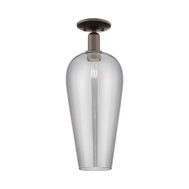 Innovations Chelsea 1Lt 8" Semi-Flush Mount, Bronze/Smoke - 716-1C-OB-G456-8SM